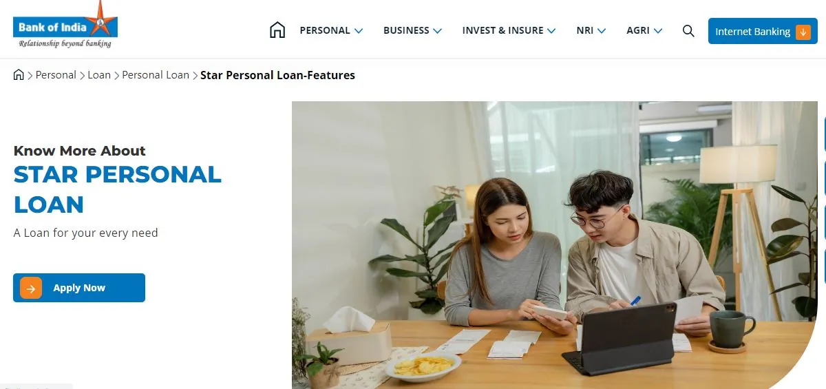 Bank of India personal loan online apply 2023