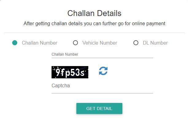 E-Challan Payment online Step-by-Step