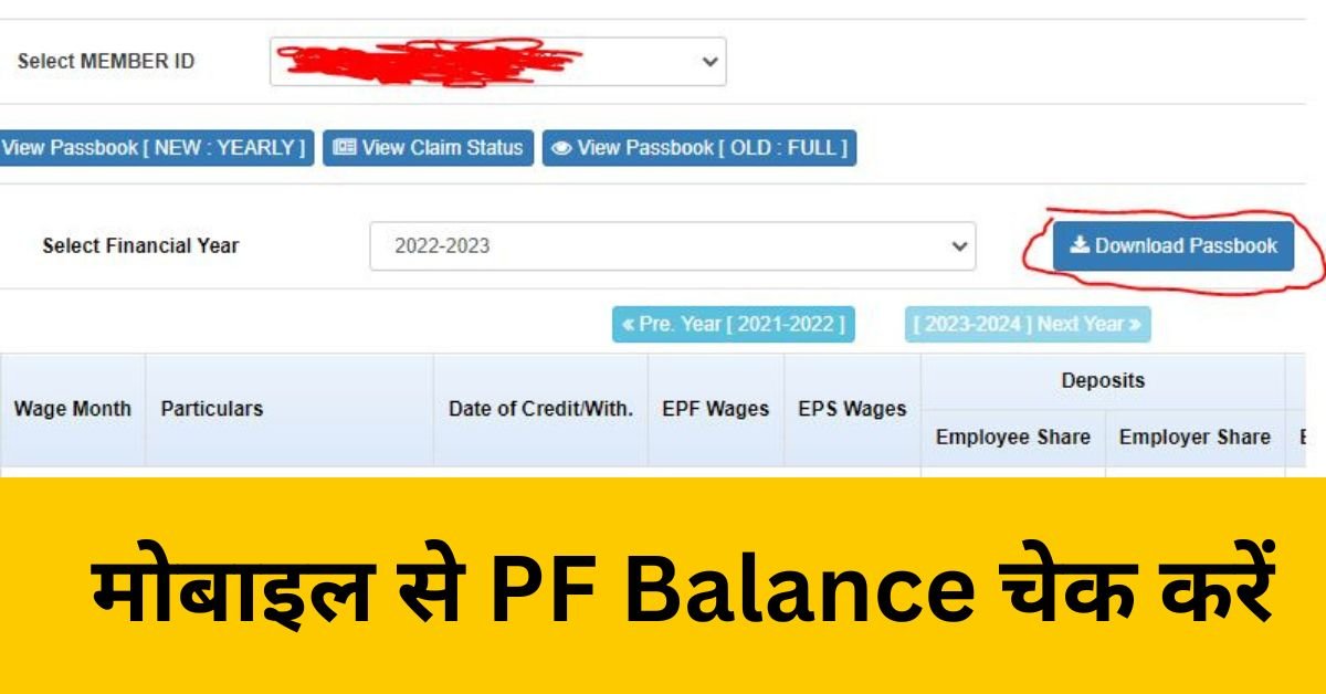 epfo portal balance check